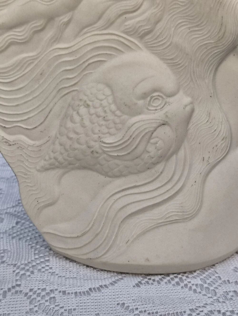 Vintage 1985 Signed Mermaid Vase by Artist Dayle Rushall